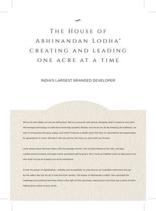 Abhinandan Lodha Plots Ayodhya | E Brochure
