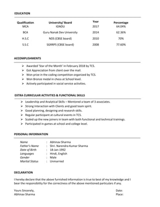 Abhinav resume | PDF