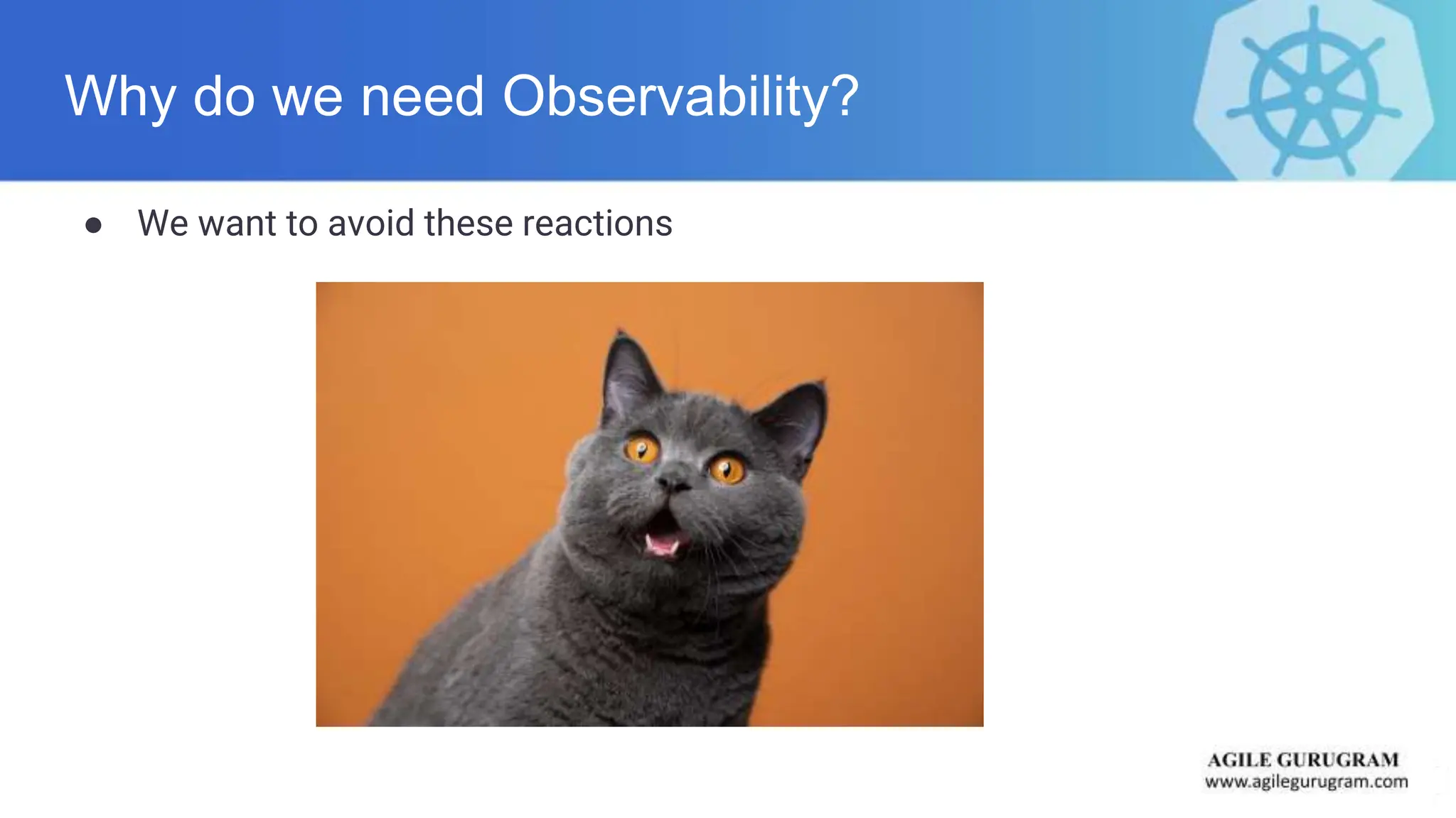 Why do we need Observability?
● We want to avoid these reactions
 