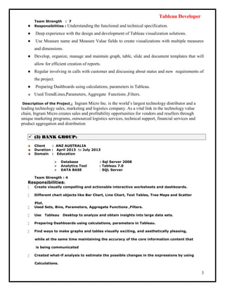 Tableau Developer | PDF