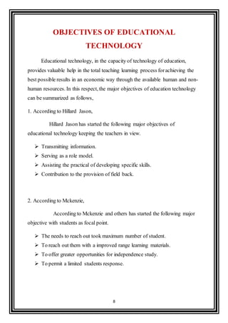 Technology Objectives Exmaple Abhi online | DOCX