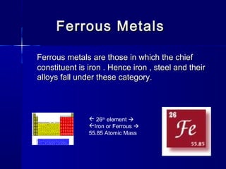 Ferrous Metals And Alloys PPT