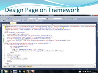 Design Page on Framework
 