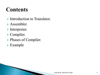 Basic of compiler | PPTX