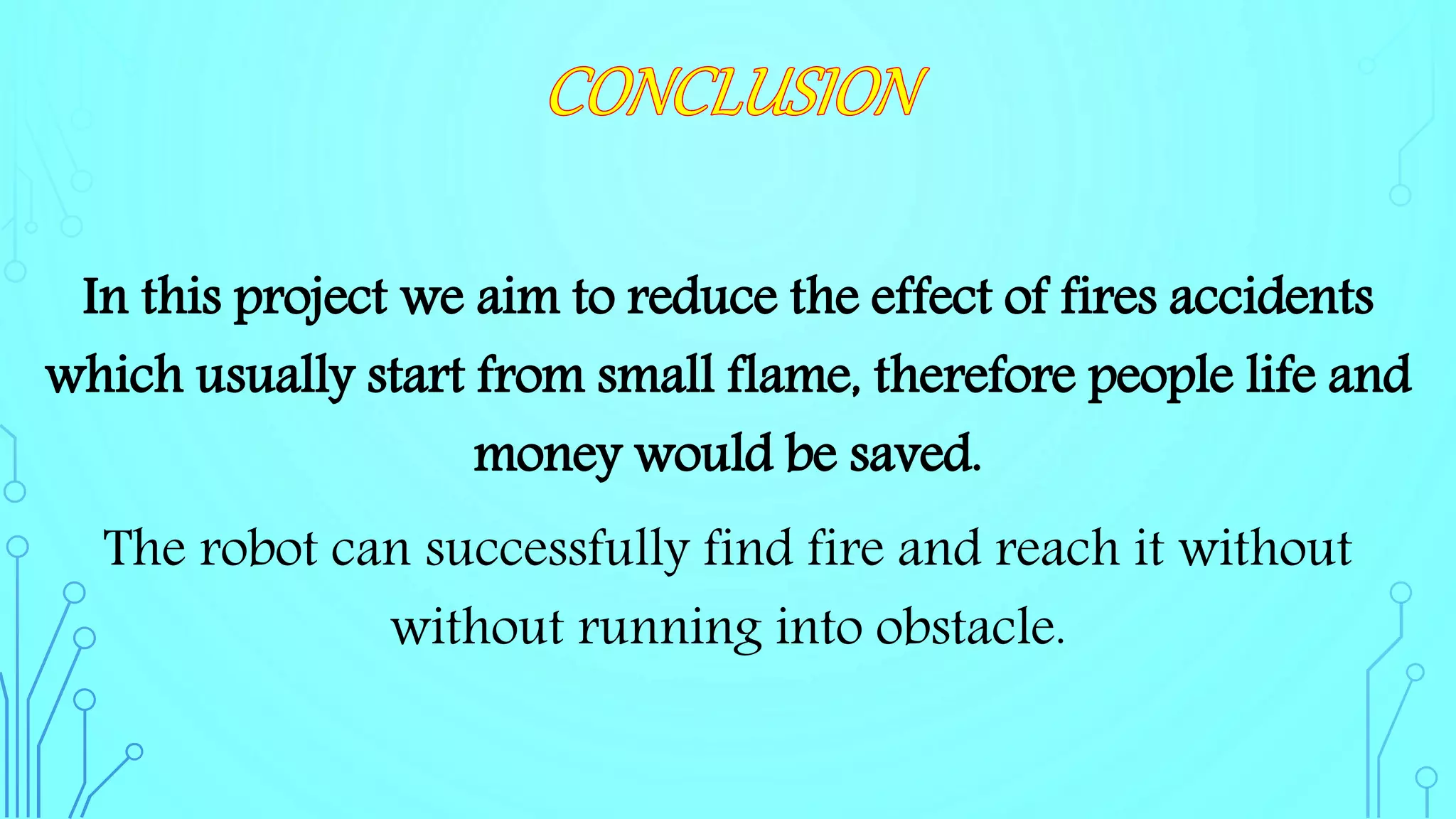 Fire Fighting Robot using arduino UNO PPT | PPTX