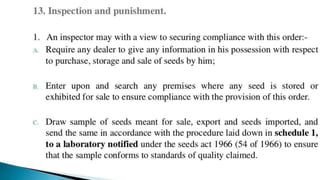 Seed control order 1983
