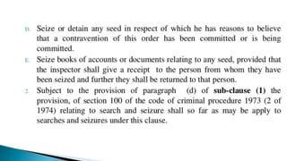 Seed control order 1983