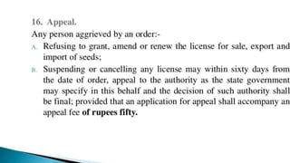 Seed control order 1983