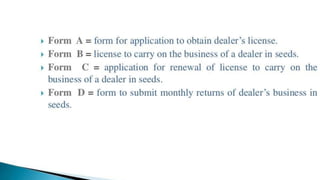 Seed control order 1983