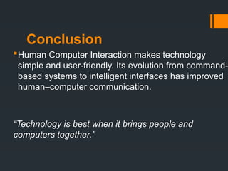 Comprehensive Overview of Human Computer Interaction (HCI) Evolution ...