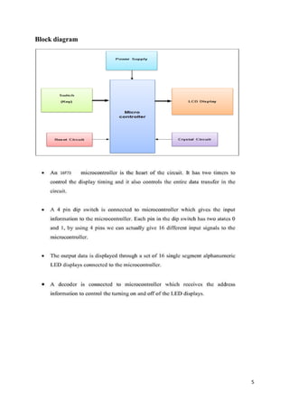 5 
Block diagram 
 