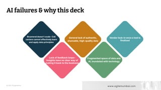 © 2022 Thoughtworks
AI failures & why this deck
3
Bicameral doesn’t scale- CoE
centers cannot effectively learn
and apply ...