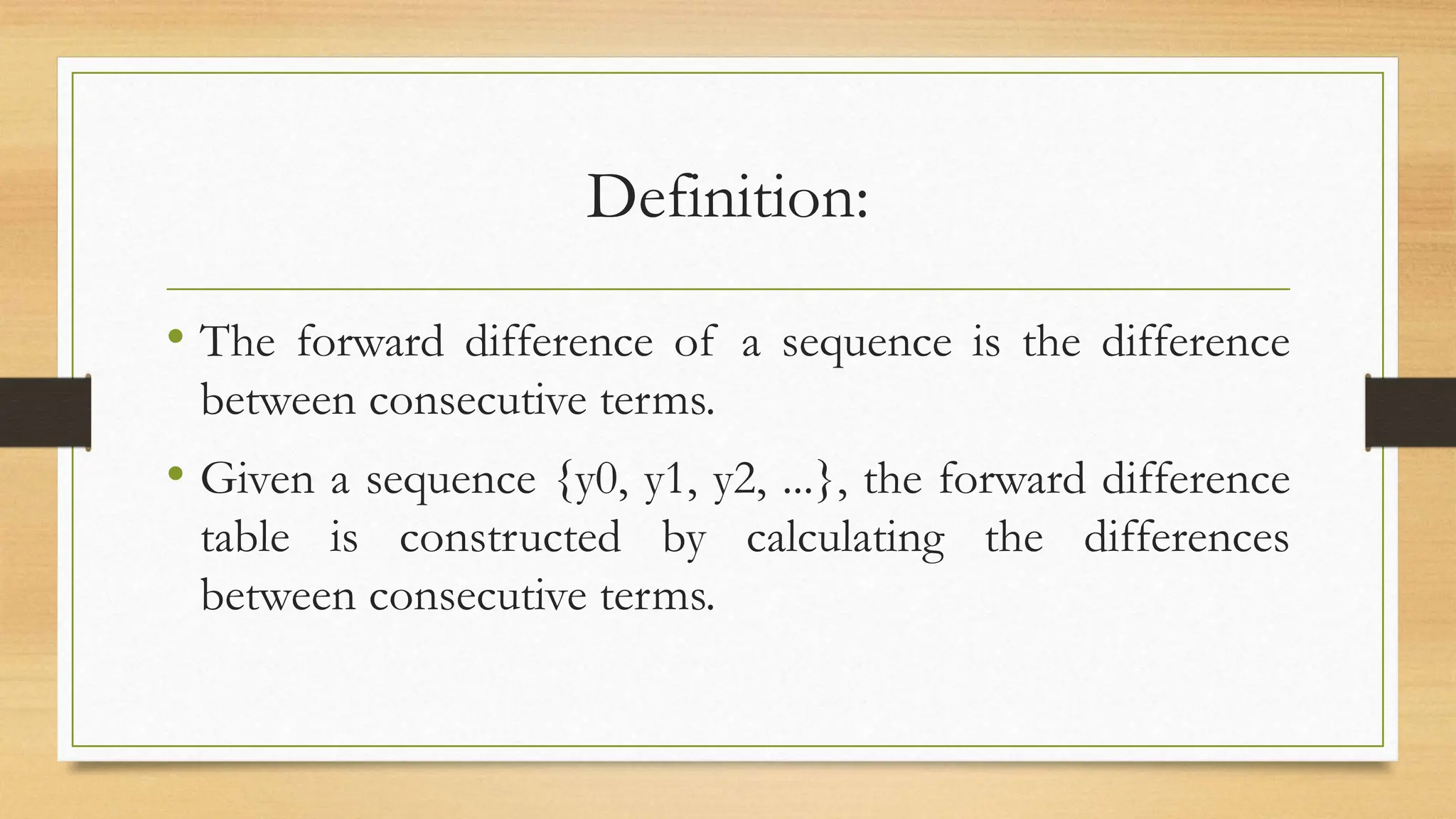 Forward difference table- A maths calculus tool.pptx