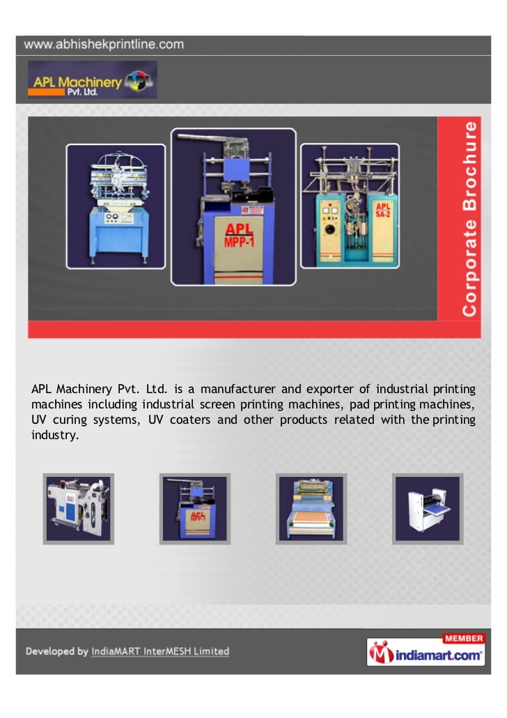 APL Machinery Pvt. Ltd., Faridabad, Printing Machines