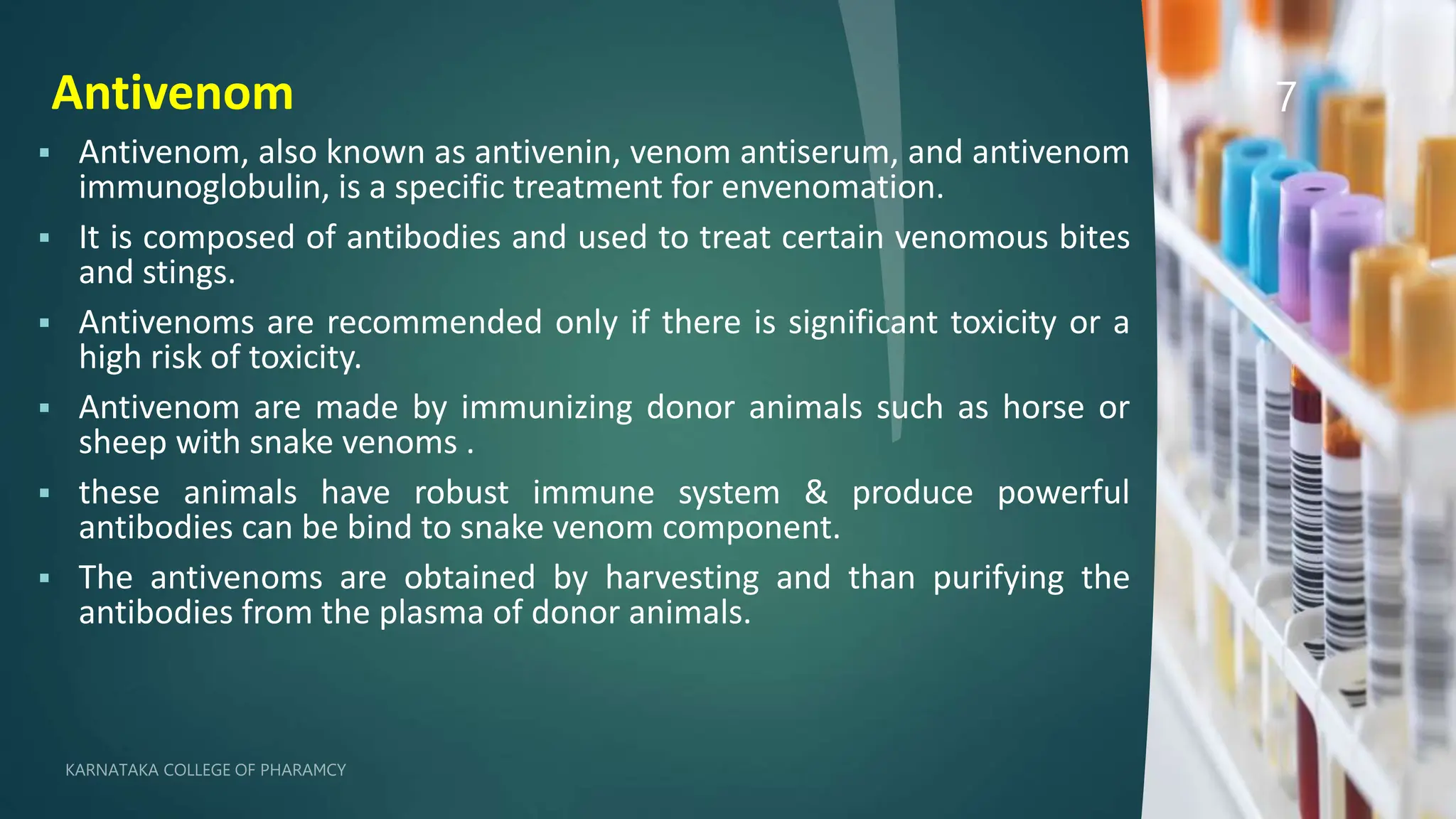 ABHISHEK S2 APA ANTI- VENOM advanced pharmaceutical analysis | PPTX