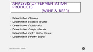 ABHISHEK S2 FA FERMENTATION food analysis | PPTX