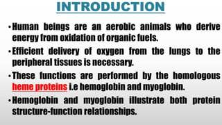 STRUCTURE OF HEMOGLOBIN AND MYOGLOBIN | PPTX