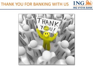 THANK YOU FOR BANKING WITH US 
