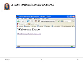 06/10/17 jit 44
A VERY SIMPLE SERVLET EXAMPLE
 