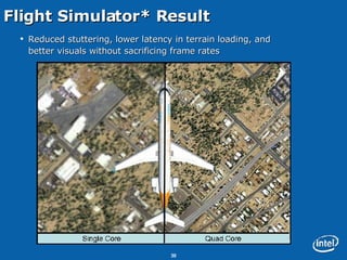 Flight Simulator* Result Reduced stuttering, lower latency in terrain loading, and  better visuals without sacrificing frame rates 