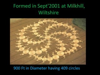 Formed in Sept'2001 at Milkhill,
Wiltshire
900 Ft in Diameter having 409 circles
 