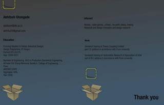 Abhitosh Ghonghade Portfolio