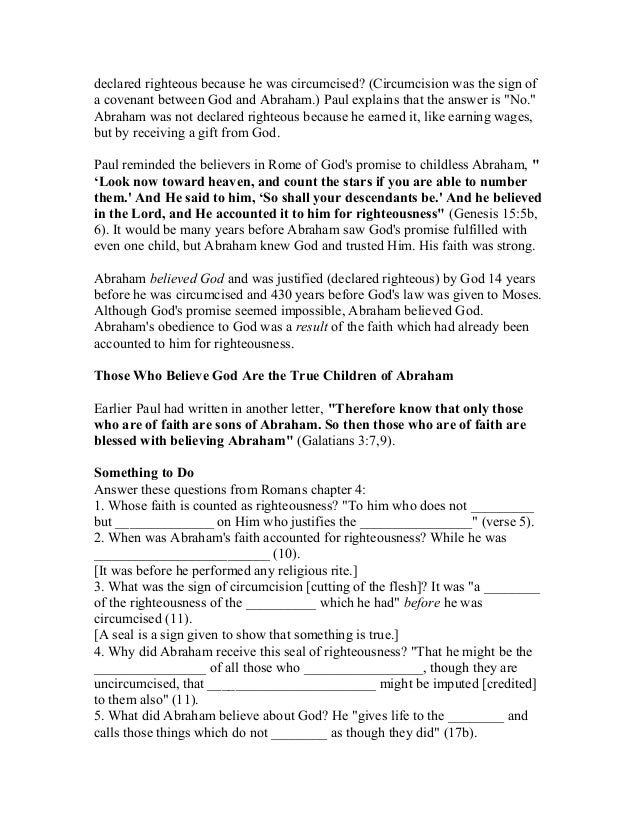 bible study notes on romans