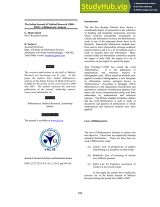 A Bibliometric Analysis | PDF