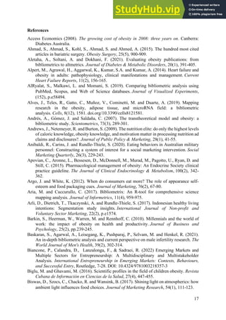 A Bibliometric Analysis Of Obesity In Marketing Research | PDF