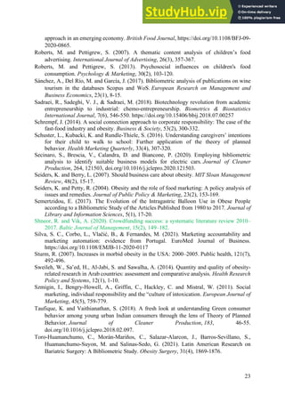 A Bibliometric Analysis Of Obesity In Marketing Research | PDF