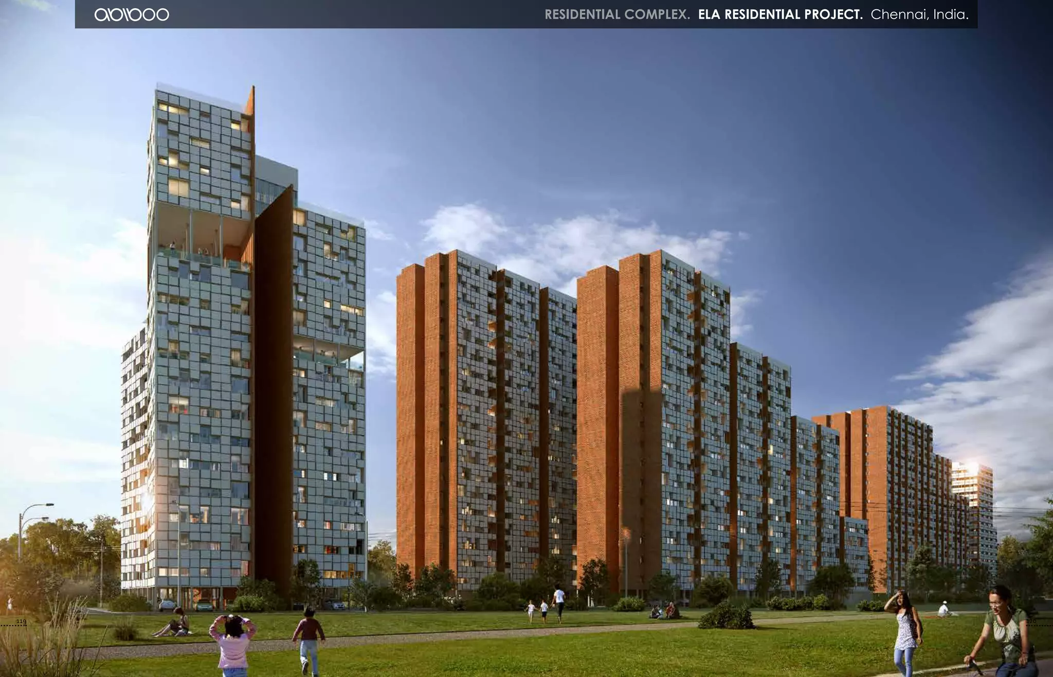 residential complex. ELA residential project. Chennai, India.
119 120
 
