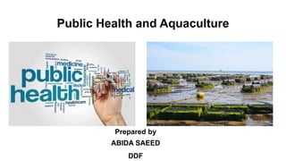 Public Health and Aquaculture
Prepared by
ABIDA SAEED
DDF
 