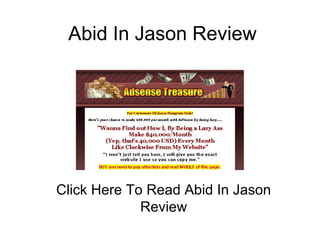 Abid In Jason Review Click Here To Read Abid In Jason Review 