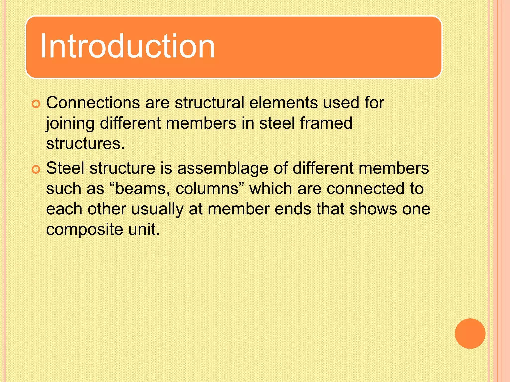 connections in steel structure | PPTX