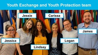 ROTARY YOUTH EXCHANGE | 3
Youth Exchange and Youth Protection team
Jessie
Jessica
Carissa
Logan
James
Lindsay
 