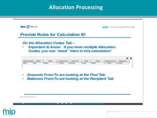 Allocation Processing
 