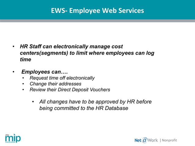 Abila MIP HR And Employee Web Services HR EWS PPT