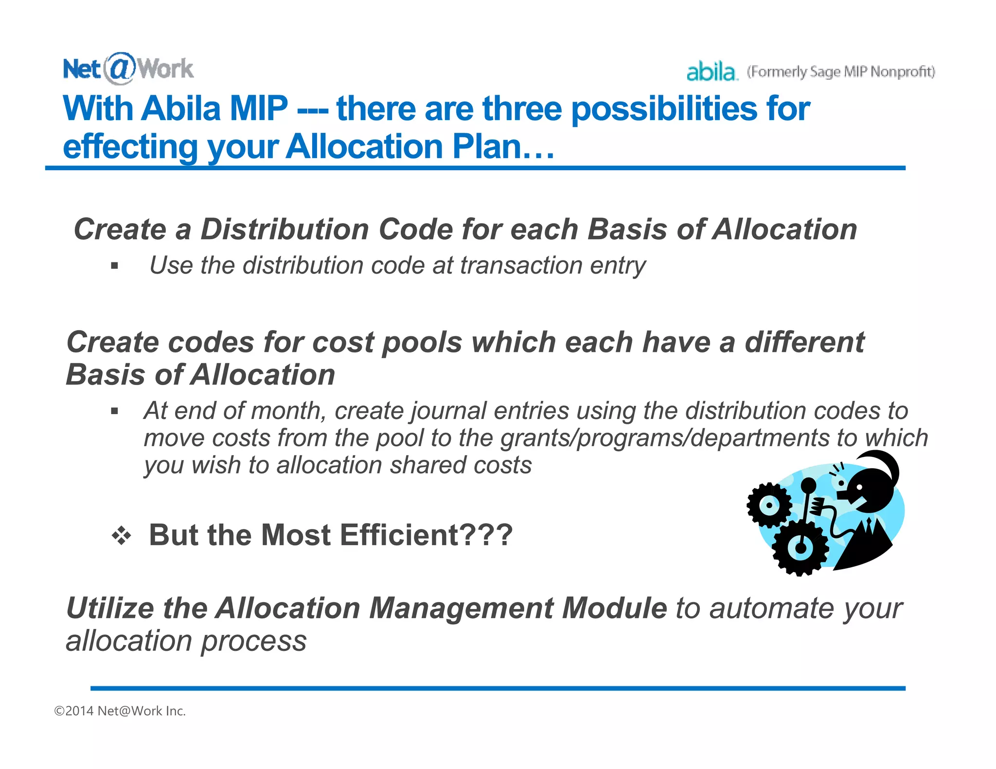 Into Allocations in MIP
 