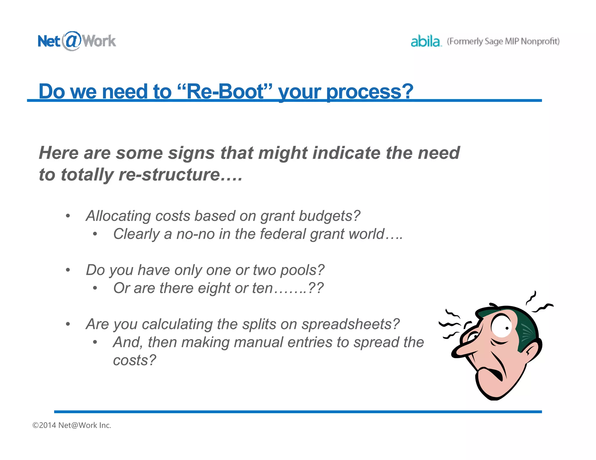 Process Allocation
Dates:
Period, Amounts From, Amounts To: Enter the date range defining the monetary amounts to be allocated for the
selected allocation code. The system automatically displays the value of the default period that was selected on the
Process Information Tab. Period can be changed without affecting the Default Period. However, editing the date range
changes the Period to “Custom.”
Period, Balances From, Balances To: Enter the date range defining the monetary amounts to calculate the
allocations. The system automatically displays the value of the default period that was selected on the Process
Information Tab. Period can be changed without affecting the Default Period. However, editing the date range changes
the Period to “Custom.” These columns are only available if the allocation code uses the Employee Headcount,
Indirect Cost Rate, Labor Hours, Relative Account Balances, Transaction Count, UDF Unit Measures, or Weighted
Average Daily Balance allocation methods (Maintain>Allocation Codes - Allocation Tab).
 