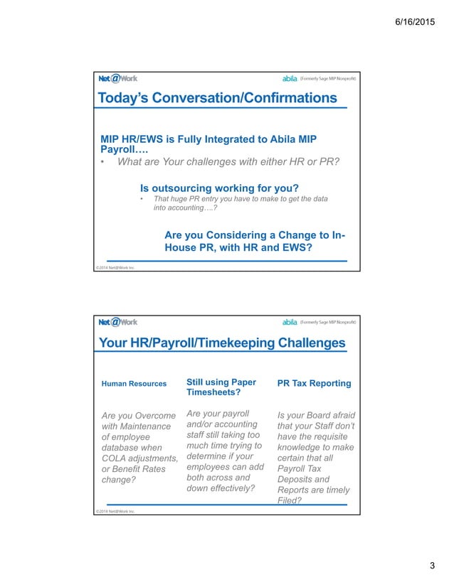 Abila MIP HR And Employee Web Services HR EWS 