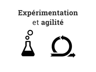 Expérimentation
et agilité
 
