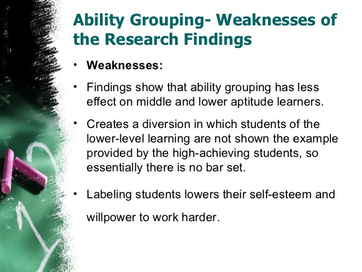Research paper on ability grouping