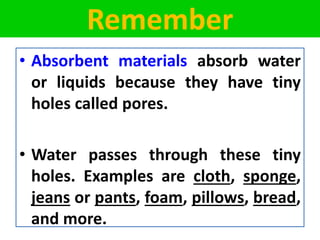 Ability of Materials to Absorb Water.pptx