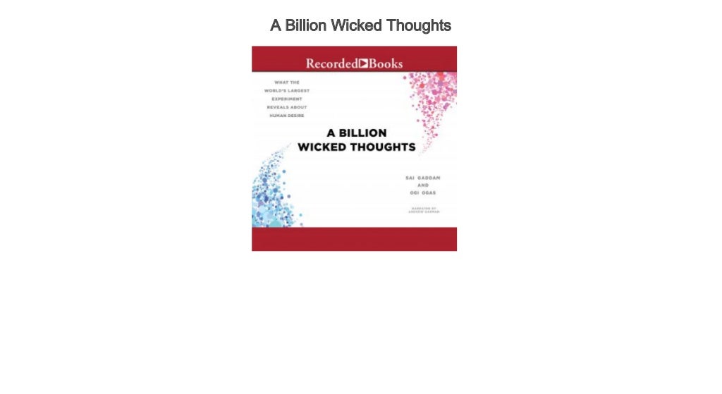 a billion wicked thoughts amazon a billion wicked thoughts amazon
