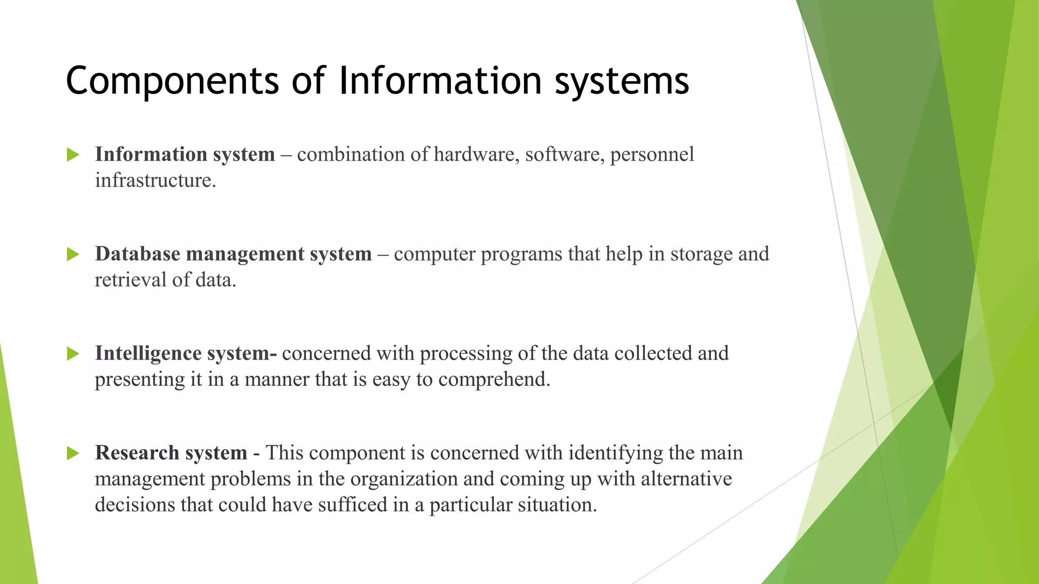 Management information system | PPT image.