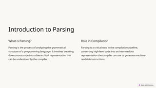 Parsers: Shift reduce parsing and operator precedence parsing | PPT