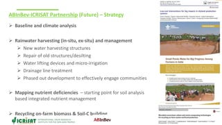 ABInBev-ICRISAT Watershed Project: Improving Agricultural Productivity and Livelihoods Through Holistic and Sustainable Resource Management