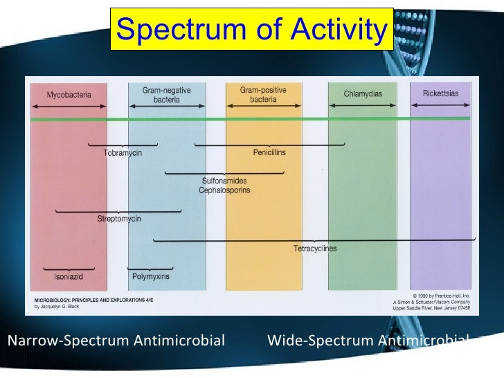 Antibiotic Spectrum Of Activity Chart