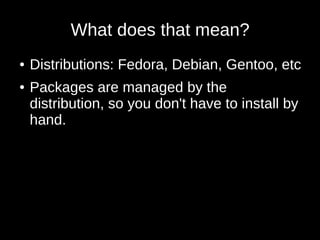 How to be a distribution-friendly project