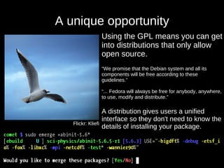 How to be a distribution-friendly project